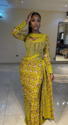 Nigerian Traditional Dresses, Nigerian Dress Styles, Nigerian Lace Styles Dress, Nigerian Lace Styles, Traditional African Clothing, African Prom Dresses, Ankara Dress Styles, African Print Dress Ankara, African Inspired Clothing