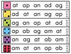 an alphabet and numbers worksheet with dices