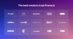 the best creators trust framework for web design and development, with logos designed to match them