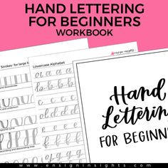 hand lettering worksheet for beginners with the words hand lettering for beginners