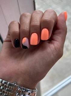 Nail Designs Coral, Coral Acrylic Nails, Coral Nails With Design, Posh Nails, Peach Nails, Coral Nails, Blush Nails