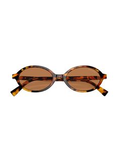 Miu Miu Eyewear tortoiseshell-effect oval-frame Sunglasses - Farfetch Tortoiseshell Aesthetic, Turtle Shell Glasses, Miu Miu Eyewear, Vintage Sunnies, Tortoiseshell Sunglasses, Retro Eyewear, Miu Miu Sunglasses, Digital Closet, Cool Glasses