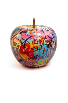 Apple Ceramic Sculpture | Andrew Martin Graffiti | OROA Sir Isaac Newton, Fruit Sculptures, Concrete Ideas, René Magritte, Sculpture Stand, Andrew Martin, Life Itself, Isaac Newton, Rene Magritte