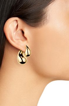 Nordstrom, Front Back Earrings, Bottega Veneta, Silver Plate, Silver Plated, 18k Gold, Gold Plate, Pearl Earrings, Yellow Gold