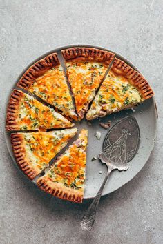 the cover of buttermilk quiche with ham, cheddar and chives