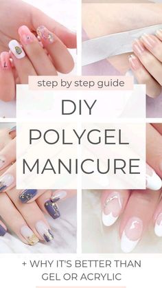 Diy Uv Gel Nails At Home, Best At Home Nail Kits, Applying Polygel Nails, Gel Nail Kits For Home, Polygel Nails Tutorial Step By Step, Diy Polygel Nails At Home, How To Do Poly Gel Nails At Home, Clear Polygel Nails, Poly Gel Nails Design