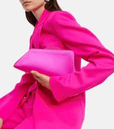 Fur Clutch, Suede Clutch, The Attico, Printed Clutch, Fashion Event, Exclusive Fashion, Pink Satin, The 8, Metallic Leather