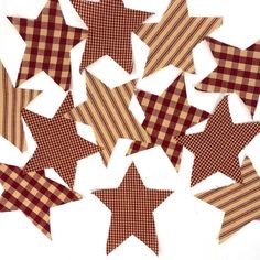 a bunch of brown and white checkered stars