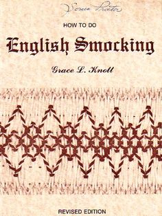 an old book with the title'how to do english smocking'on it