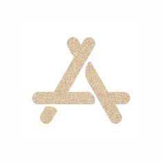 an image of a letter made out of glittery paper with the letter a on it