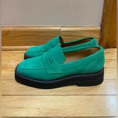 Maguire Paola Loafer In Peppermint Color. Size 38. Suede/Leather. Only Worn Inside. Unfortunately A Little Too Narrow For Me! Smoke And Pet Free Home. Green Slip-on Moccasins With Flat Heel, Green Slip-on Flats With Leather Sole, Spring Green Leather Loafers, Green Leather Loafers For Spring, Green Slip-on Moccasins With Leather Sole, Green Slip-on Loafers With Leather Sole, Green Leather Sole Slip-on Moccasins, Green Leather Sole Slip-on Loafers, Green Leather Flat Loafers