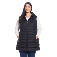 This women's quilted long Weathercast vest is the perfect cozy layer.Click on this WOMEN'S GUIDE to find the perfect fit and more! This women's quilted long Weathercast vest is the perfect cozy layer. Click on this WOMEN'S GUIDE to find the perfect fit and more! FEATURES Quilted shell exterior & soft plush inner back yoke Water resistant 2 side pockets Faux-fur lining Attached hood Zipper front SleevelessFIT & SIZING 34-in. length from shoulder to hem Relaxed fit Heavyweight Back-elastic waistba Long Vest, Long Vests, Outerwear Women, Soft Plush, Front Zipper, Fabric Care, Gender Female, Faux Fur, Age Group