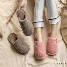 Lasaky - Cotton Slippers for Home with Thick Anti-Slip Soles and Warm Furry Lining for Couples Cotton House, Office Shoes Women, Black Suede Shoes, Pregnancy Shoes, White Leather Shoes, Faux Fur Slippers, Red High Heels, Nude Shoes, Fuzzy Slippers