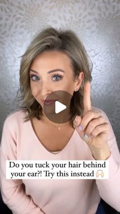 Bangs To The Side Hairstyle, How To Keep Your Hair Out Of Your Face, How To Keep Hair Tucked Behind Ear, Cruise Hairstyles Short Hair, Hair Behind Ear Hack, Protruding Ears Hairstyle, Short Hair Hacks Hairstyles, Medium Hairstyles For Women Over 50, How To Style Fine Hair