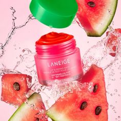 New In Box Summer 2024 Release Laneige Lip Sleeping Mask Shade: Watermelon Pop 0.7 Oz./20 G A Leave-On Lip Mask That Delivers Intense Moisture And Antioxidants While You Sleep! Laneige Makeup, Watermelon Pops, Berry Lips