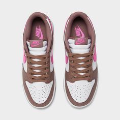 Nike Women's Dunk Low Smokey Mauve – Puffer Reds Nike Air Force Shoes Women, Women’s Nike Dunks Low, Brown And Pink Dunks, Woman’s Shoes, Cheap Dunks, Shoe For School, Cute Shoes For School, Shoes For Back To School, Sneakers For School