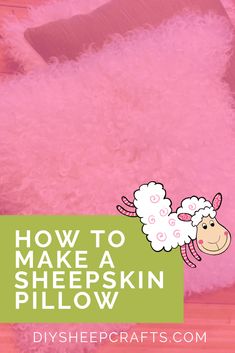 how to make a sheepskin pillow with diy sherpraffs com, featured by diysheecrafts com