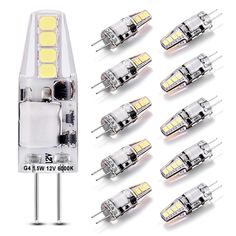 10 pack g4 leds with white light bulbs for car interior decoration and lighting