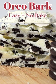 oreo bark is an easy and no bake dessert that's ready to be eaten