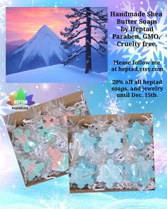 Shea butter soaps with no parabens. All items at heptad are 20% off until Dec 15th use code HPTDCHRTMS2024 Shea Butter Soap, 20 % Off, Buying Gifts, Beauty Skin, Amazing Jewelry, Shea Butter, Cruelty Free, Original Artwork, Butter