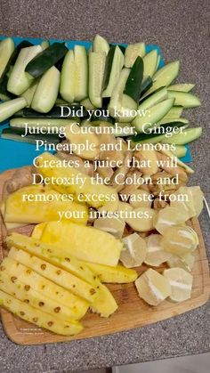 sliced pineapples and lemons on a cutting board with the words, did you know?