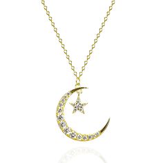 PRICES MAY VARY. Stunning Design: Embrace elegance with our pendant necklace featuring a large moon and CZ star pendant, crafted with 14k gold and 925 sterling silver Premium Quality Materials: Made with high-quality 14k gold plating and genuine 925 sterling silver, ensuring durability and a luxurious look Versatile Style: This necklace effortlessly complements any outfit, from casual to formal, adding a touch of sophistication to your ensemble Adjustable Chain Length: The necklace comes with a Moon Locket, Big Moon, Star Pendant Necklace, Broken Chain, Sterling Silver Necklace Pendants, Moon Necklace, 925 Jewelry, Star Pendant, Versatile Style