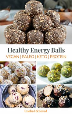 healthy energy balls made with vegan paleo and keto