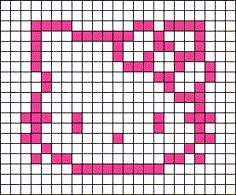 a cross stitch pattern with pink squares