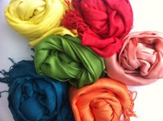 "This listing is for 5 super soft pashmina shawl or scarf. Great for wedding as gifts for bridal showers, wedding decor or accessory for any occasion. Perfect gift for bridesmaids! They will love it. All shawls are 70\" by 28\" All orders are made to order, they take about 1 week to get ready. Please contact me if you need it sooner and we can work something out. This Shawl will provide warmth, softness and durability while also adding elegance and beauty. This Pashmina Shawl can be used all yea Pashmina Scarves, Bridesmaid Shawl, Bridesmaid Favors, Travel Theme Wedding, Bridal Shawl, Color Wedding, Wedding Shawl, Wedding Wraps, Favor Ideas