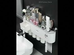 This is a smart toothbrush holder that could organize your toothbrush toothpaste and small accessories , solve your problems in bathroom.Self-adhensive rack ... Toothpaste Squeezer, Toothbrush Toothpaste, Rack Storage, In Bathroom, Small Accessories, Blackheads, Toothbrush Holder, Storage Rack