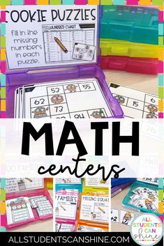 this is an image of a printable math center for students to practice their numbers