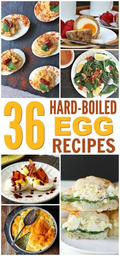 the cover of an egg cookbook with pictures of eggs and other food on it