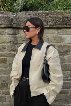 @missjoslin in our Sand Faux Leather Collar Oversized Cotton Jacket 🧥 Tap to shop 🔗 Burgundy Outfits, Aesthetic Vogue, Burgundy Outfit, Coffee Run, Celebrity Beauty, Outfit Style, Leather Collar, Cotton Jacket, Mode Fashion