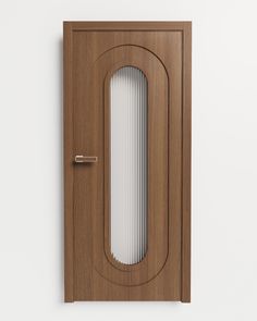 a wooden door with a glass window on the front and side panels in different sizes