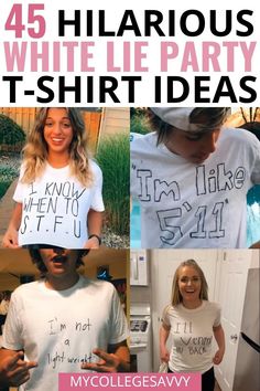 Funny Tshirt Party, White Lie Outfit, Funny White Lie Shirt Ideas, White Lies Shirts For School, White Lie Party Shirts Ideas, School Appropriate White Lies Shirt, Little White Lies Shirt Ideas School, White Lie Party Ideas