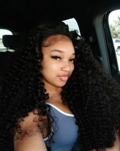 Blue And Black Quick Weave, Brown Quick Weave, Curled Natural Hair, Body Wave Sew In, Big Hair Black Women, Different Hairstyles For Black Women, Rich Off Hair, Curly Wig Hairstyles, Curly Black Wig