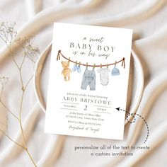 Baby Shower Digital Invitations, Baby Boy Baby Shower Themes, Baby Shower Invites For Boys, Baby Boy Shower Themes, Baby Shower Ideas Boy, Baby Boy Shower Invitations, Boy Shower Themes, Baby Boy Sprinkle, Digital Invitations Design