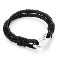 PRICES MAY VARY. ✔ Bracelet Size: 8 inch (20cm) L x 0.40 inch (1cm) W ✔ UNIQUE DESIGN: This gorgeous braided leather bracelet is beautifully crafted with an intricate twist design to make it stand out. It gives a sophisticated look and has a soft finish which makes this a stand out piece that oozes style. If you’re looking for something to show of your strength and style, then this braided bracelet is the one for you! ✔ HIGH QUALITY MATERIAL Our leather jewelry pieces are really strong and durab Male Jewelry Leather, Braided Bracelets For Guys, Leather Braclet, Egg Muffin, Urban Jewelry, Men Stuff, Genuine Leather Bracelet, Braided Leather Bracelet, Mens Leather Bracelet