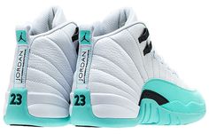 Nike Air Jordan 12 Retro GG Light Aqua 510815-100 Nike Shoes Women Fashion, Pretty Sneakers, Jordan Shoes Girls, Air Jordan 12, Jordan Shoes Retro, All Nike Shoes, Shoes Sneakers Jordans, Nike Air Shoes, Air Jordan 12 Retro