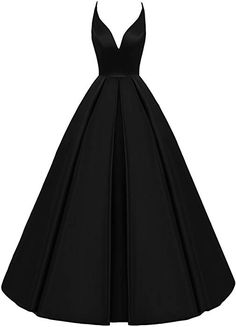 Lemai Backless Deep V Neck Simple Long A Line Prom Gowns Evening Dresses Black US 2 Simple Long Gown, Evening Dresses Black, Simple Evening Dress, Long A Line Skirt, Dress Outfits Party, V Dress, Evening Dresses Online, Womens Wedding Dresses, Formal Dresses For Weddings