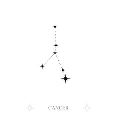 Express your celestial spirit with our minimalist Cancer zodiac tattoo design. Meticulously designed to feature the Cancer constellation, this piece effectively integrates astrology and art. It's a perfect choice for those who connect with the stars and value subtle, uncluttered designs.Tattoo Stencil After purchasing Minimalist Cancerian Tattoo, Small Constellation Tattoo, Constellation Embroidery, Celestial Spirit, Random Tattoos