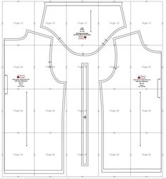 the front and back view of a sewing pattern