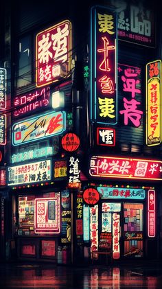 Neon Signs Aesthetic, Japan Cyberpunk, Japanese Cityscape, Japanese Cyberpunk, Basketball Girl, Illustration Techniques