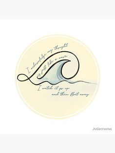 a drawing of a wave with the words i can't believe anything that is right now