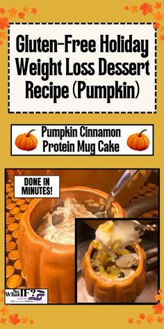 Have you been searching for the perfect gluten-free holiday weight loss dessert? If so – search no more because this simple, mouth-watering, PUMPKIN CINNAMON PROTEIN MUG CAKE is gluten-free, packed with protein, and can be prepared and dancing on your taste buds within minutes. Move over pumpkin pie – something healthier has come to town! Protein Mug Cake, Protein Mug Cakes, Keto Pumpkin Pie, Holiday Weight, Gluten Free Holiday, Recipe Pumpkin, Low Carb Sweeteners, Protein Powder Recipes