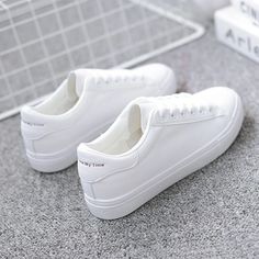 Olivia Mark - Winter White Sneakers - Stylish and Comfortable Casual Sports Shoes Flat White Shoes, White Shoes For Women, Supportive Sandals, Winter Activewear, White Flat Shoes, Animal Shoes, Black Platform Sandals, White Shoes Sneakers, Flat White