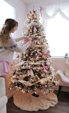 Pink Christmas House Decorations, Girly Christmas Decor, Pink Christmas Bedroom, Christmas Bedroom Decor Ideas, Pink Christmas Trees, Christmas Bedroom Decor, Luxurious Christmas, Girly Christmas, Christmas Dreaming