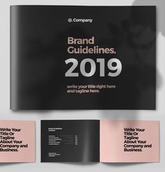 a brochure with the company's brand guidelines