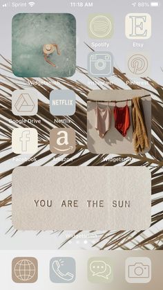 an iphone screen with the text you are the sun on it and images of people swimming in the water