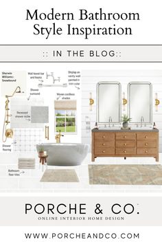 the modern bathroom style inspiration in the blog porche & co